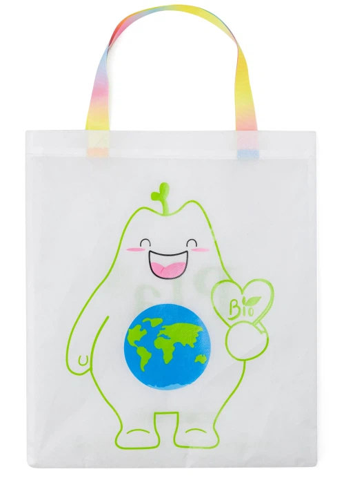 PLA Non-woven Bag With Rainbow Handles